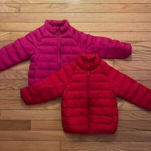 2 winter puffer jackets